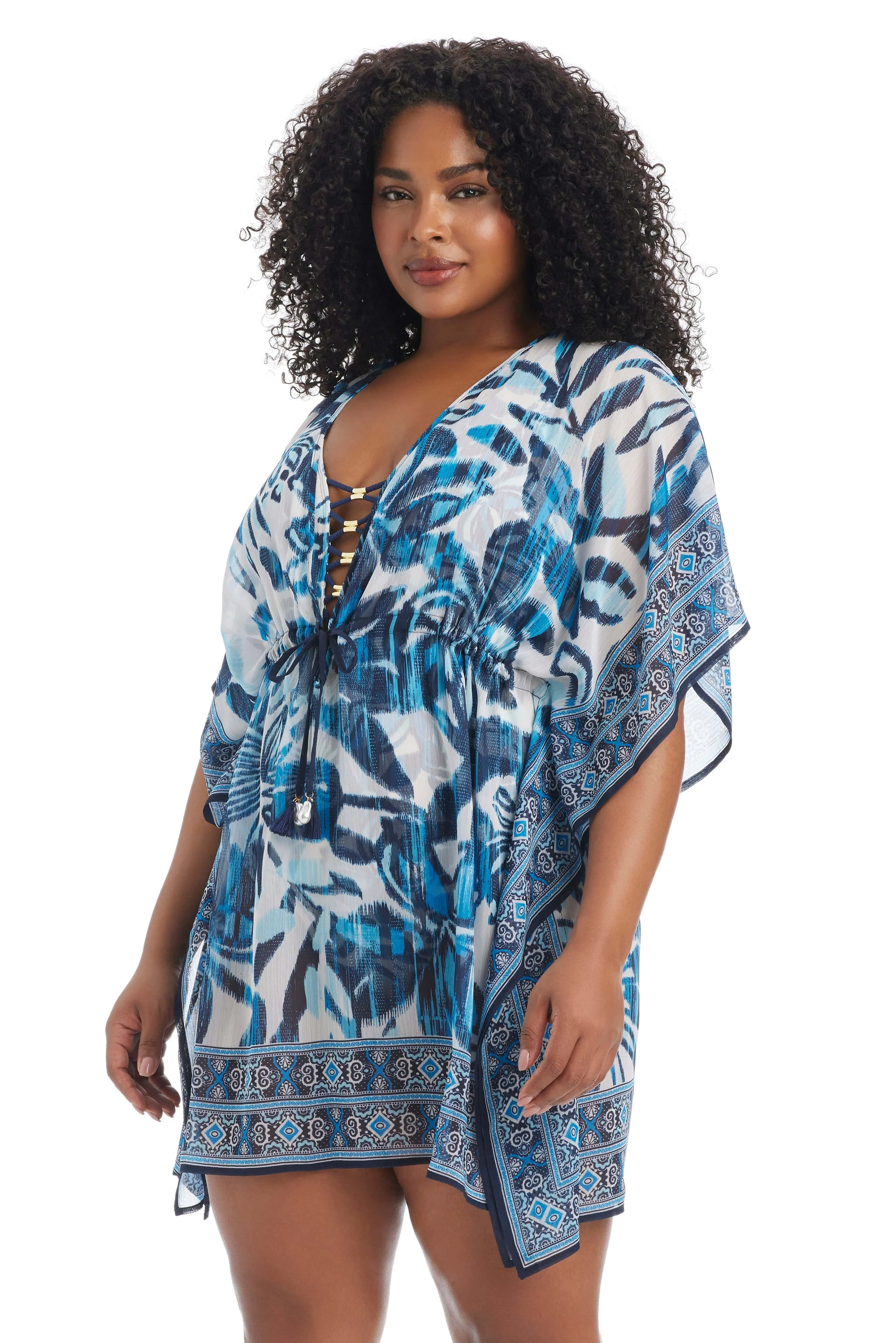 Turning Tides Plus Size Caftan Coverup sold by Bleu Rod Beattie