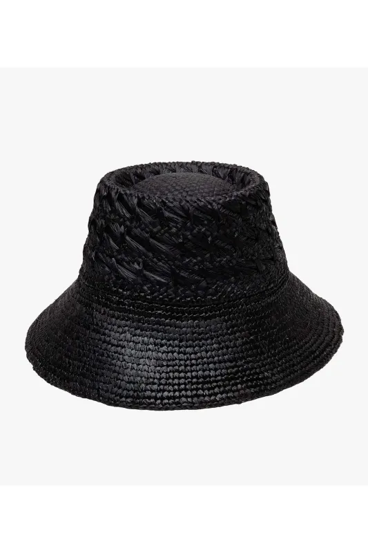 Fina Bucket Hat in Black made by Wyeth
