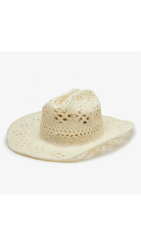 The Diego Cowboy Hat in Ivory made by Wyeth