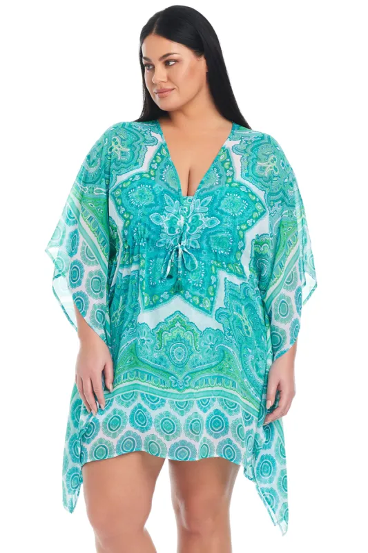 Coastal Cool Caftan Plus Cover-Up sold by Bleu Rod Beattie