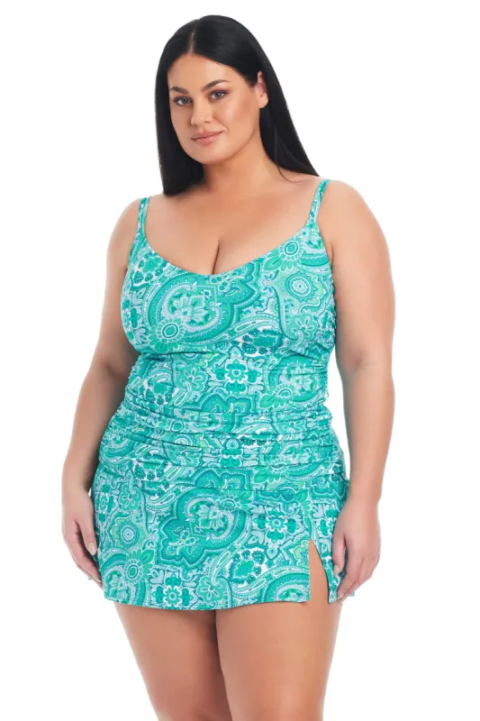 Coastal Cool Scoop Neck Plus Tankini Top sold by Bleu Rod Beattie