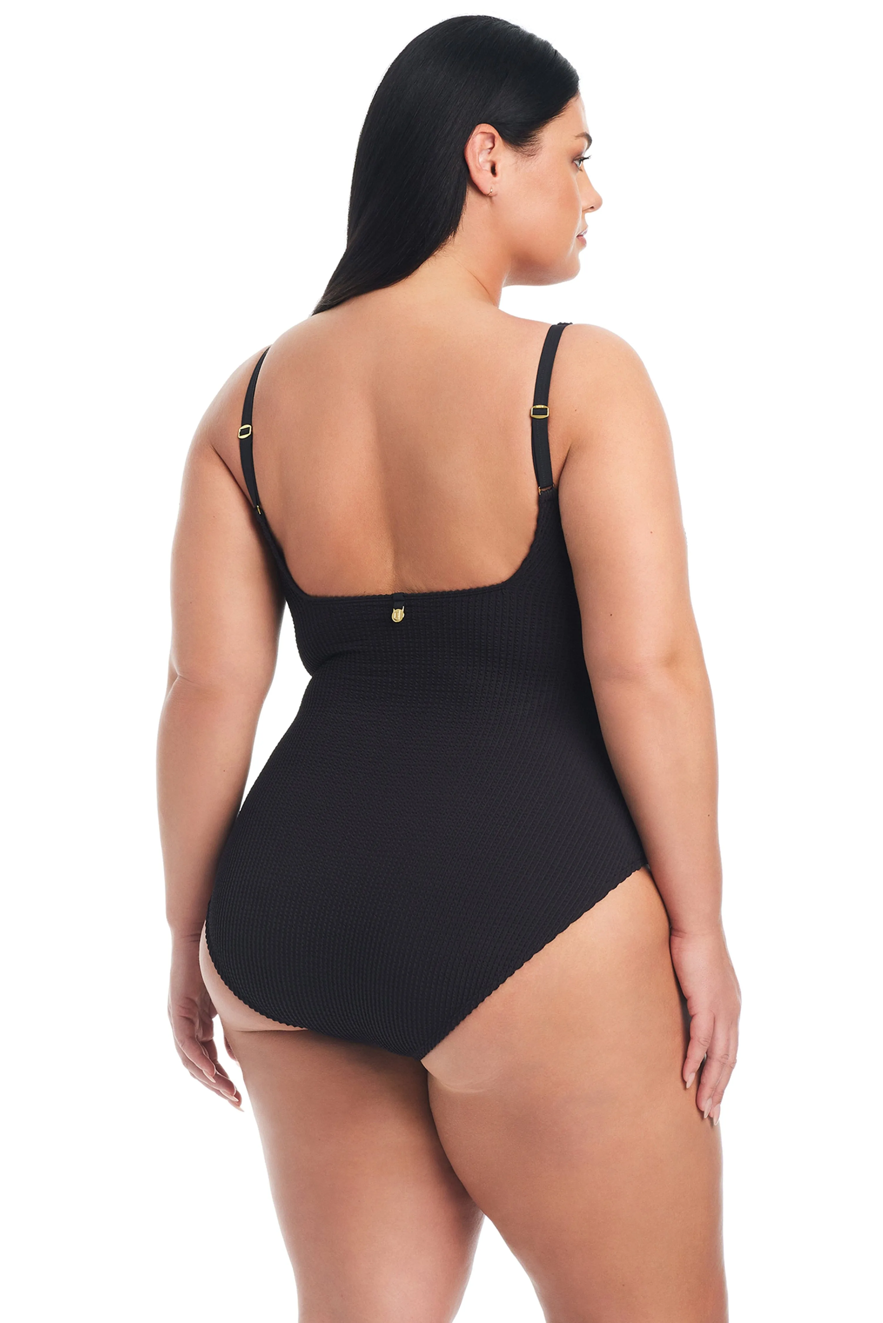 Pucker Up Square Neck Plus One-Piece Swimsuit sold by Bleu Rod Beattie product image thumbnail 4