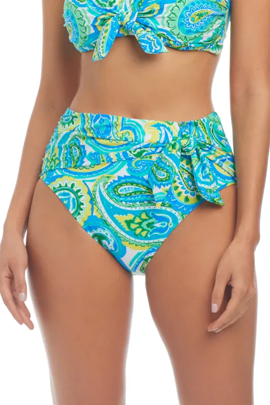 More Is More High Waist Tie Draped Pant Bikini Bottom sold by Bleu Rod Beattie