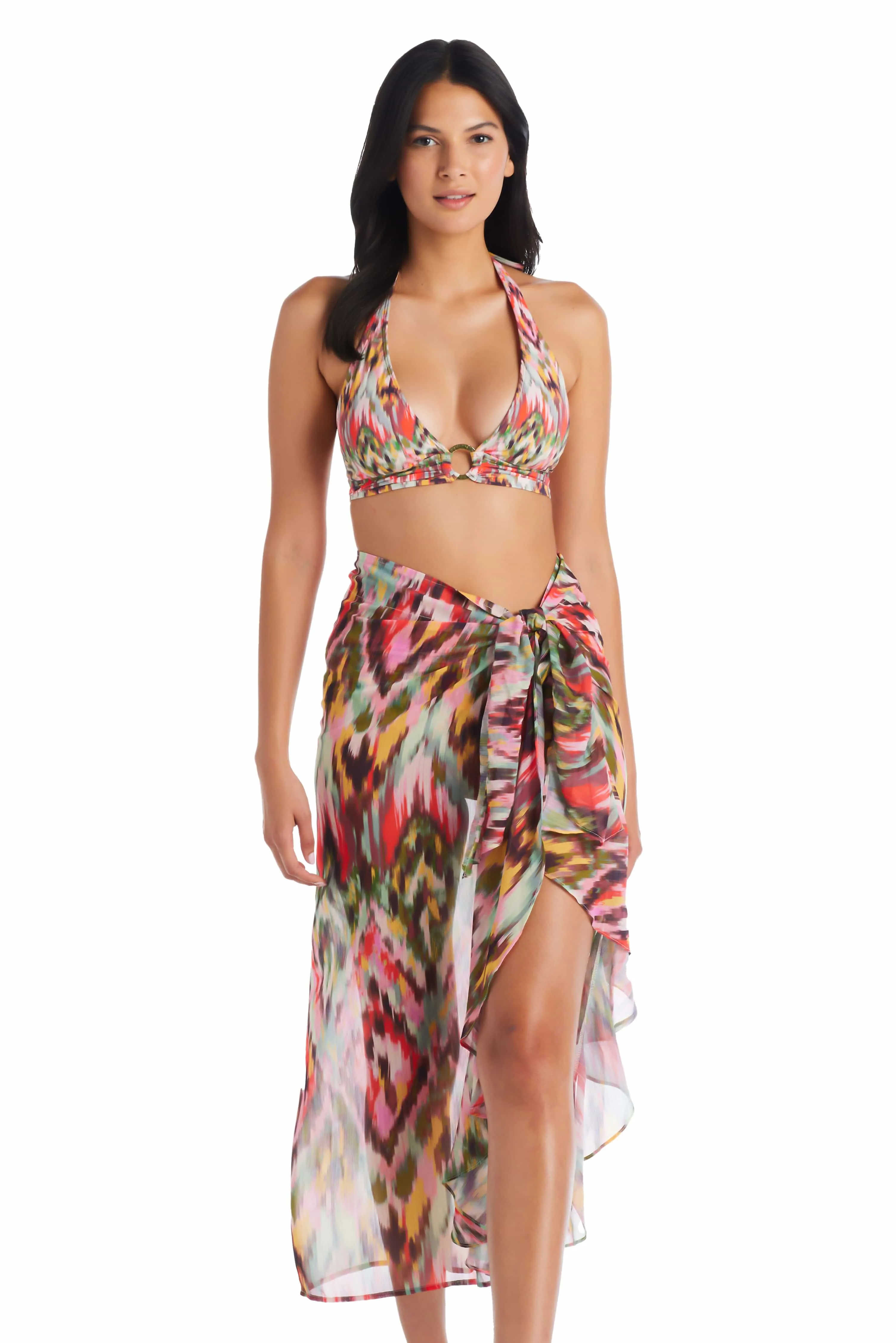 Free Spirit Long Chiffon Ruffle Pareo Cover Up sold by Bleu Rod Beattie product image thumbnail 2