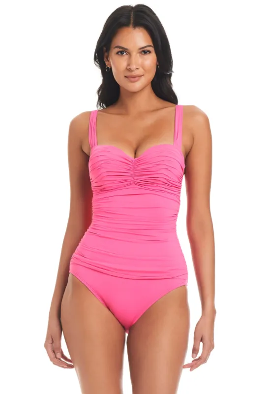 Kore One Piece Shirred Bandeau Swimsuit sold by Bleu Rod Beattie