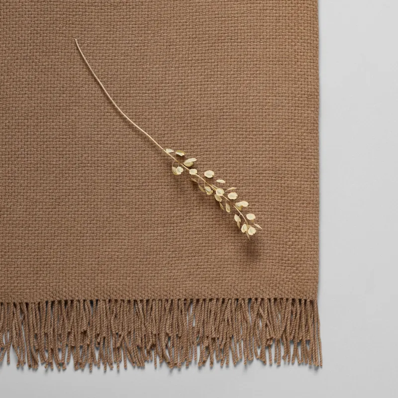 Camel Hair Basket Weave Throw sold by Bloomist