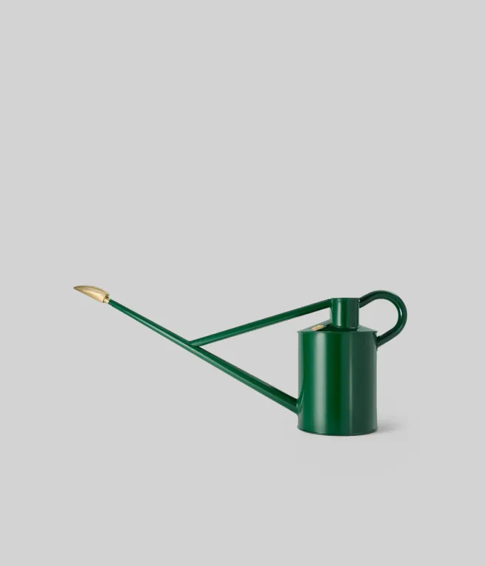 The Warley Fall Green Metal Watering Can sold by Bloomist