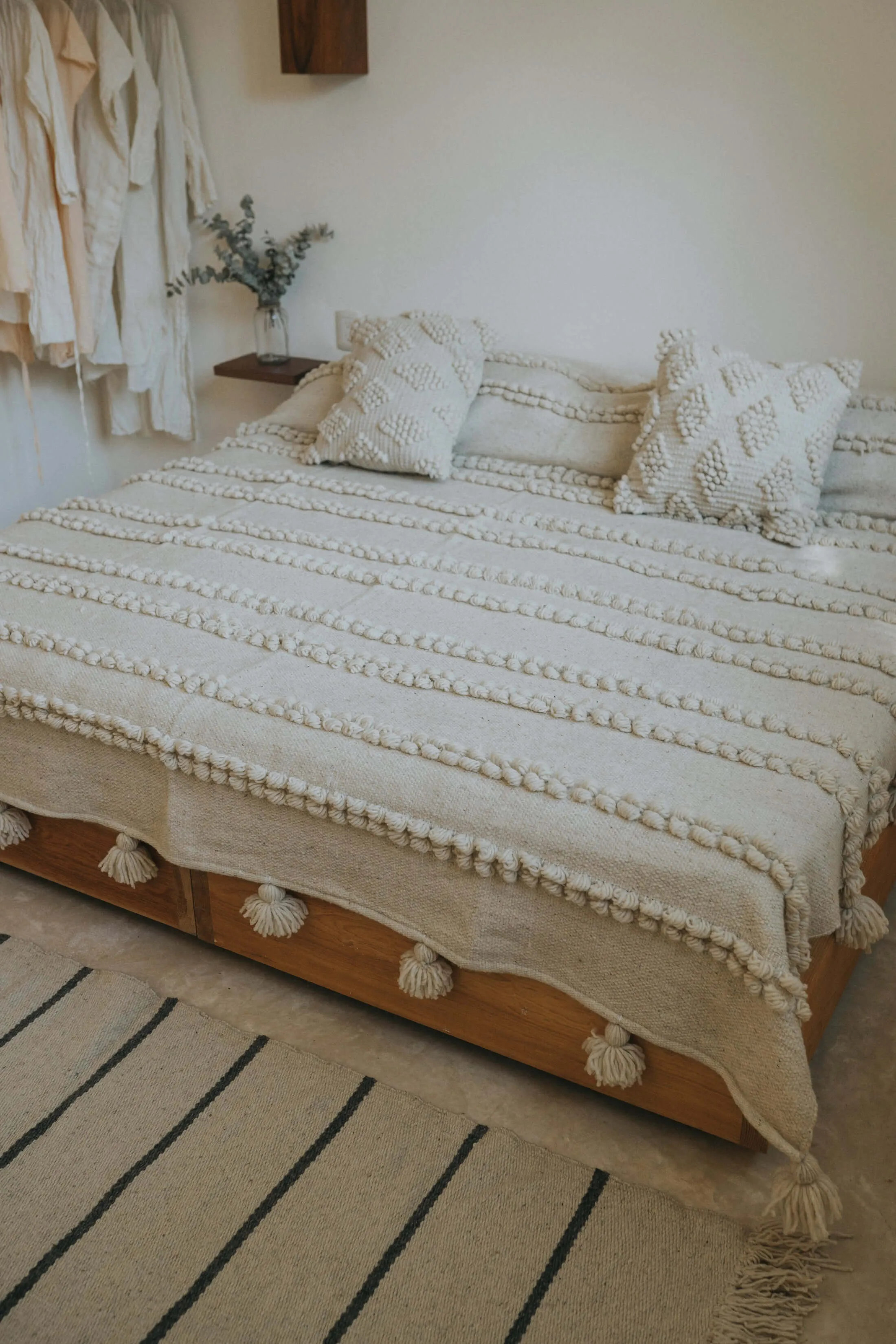 Pom Pom Stripe Wool Quilt sold by Bloomist product image thumbnail 3