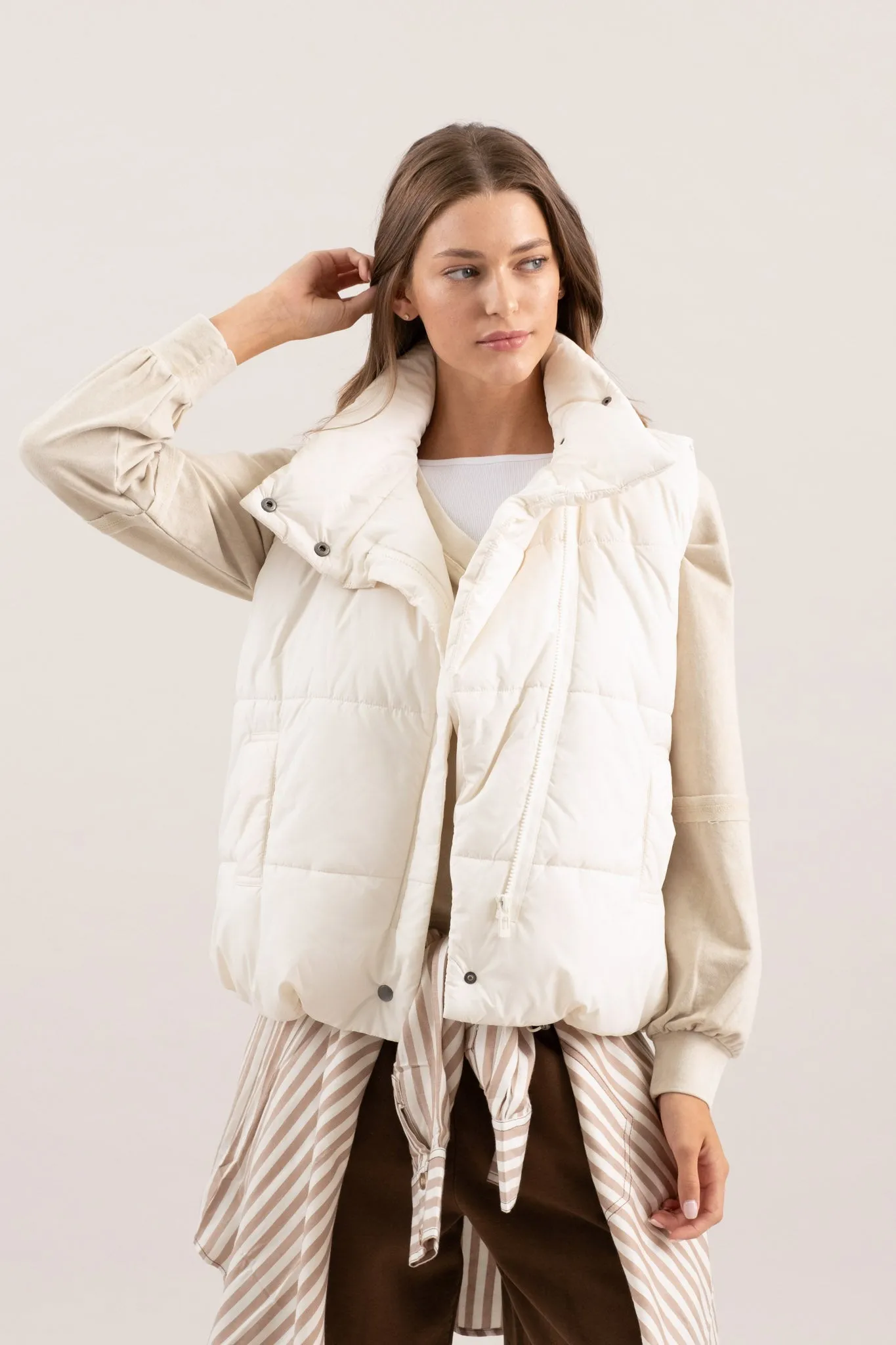 WASHED V NECK EXPOSED SEAM LONG SLEEVE KNIT TOP sold by Blu Pepper product image thumbnail 5