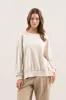 WASHED CREWNECK LONG SLEEVE KNIT TOP sold by Blu Pepper