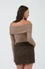 OFF THE SHOULDER FOLD OVER LONG SLEEVE SWEATER sold by Blu Pepper
