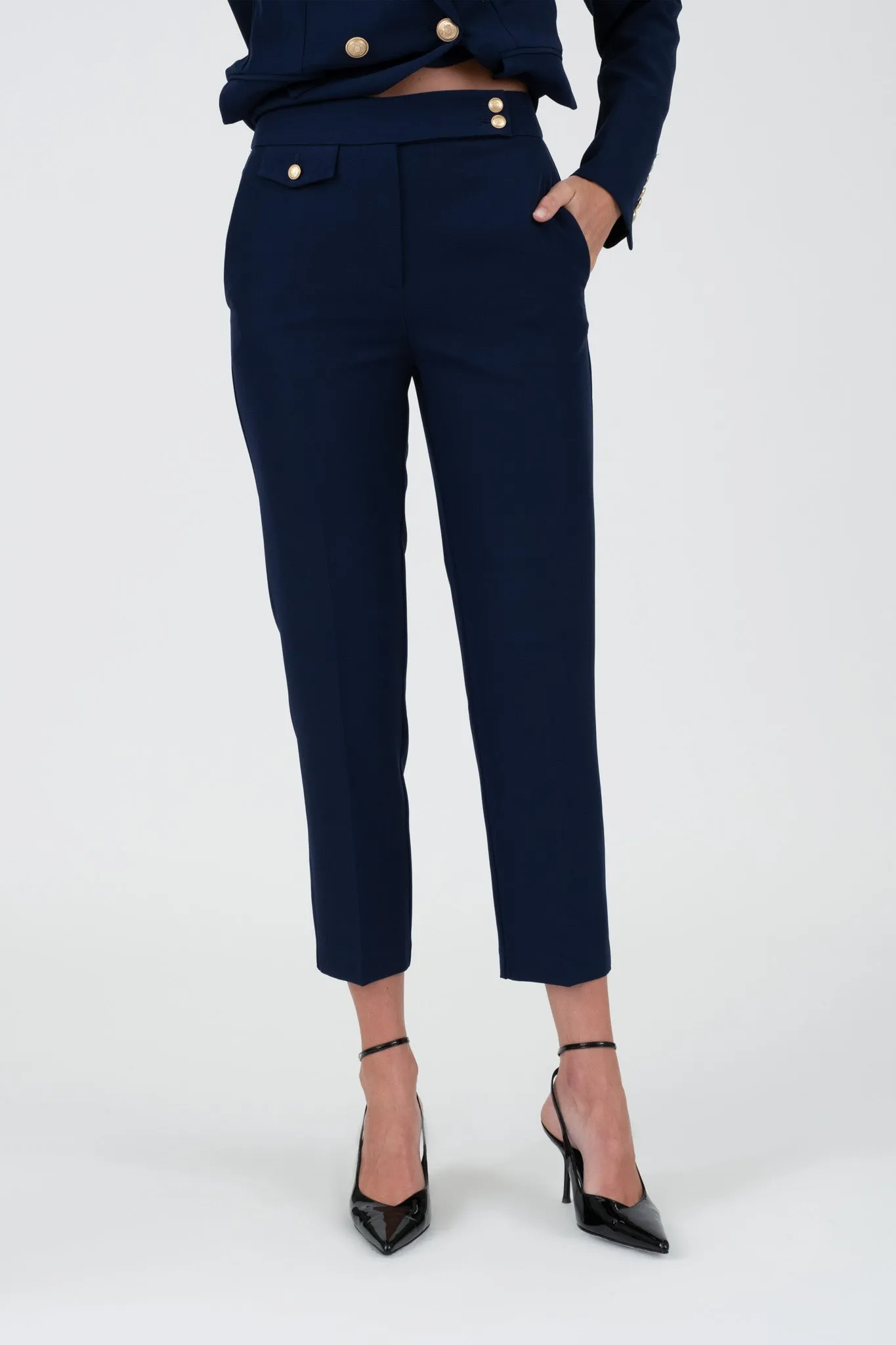 SOLID GOLD HARDWARE MIDI PANTS sold by Blu Pepper