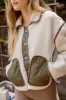 FAUX SHEARLING BUTTON DOWN COLLARED JACKET sold by Blu Pepper