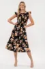 SMOCKED TIERED FLORAL MIDI DRESS sold by Blu Pepper
