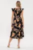SMOCKED TIERED FLORAL MIDI DRESS sold by Blu Pepper