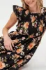 SMOCKED TIERED FLORAL MIDI DRESS sold by Blu Pepper