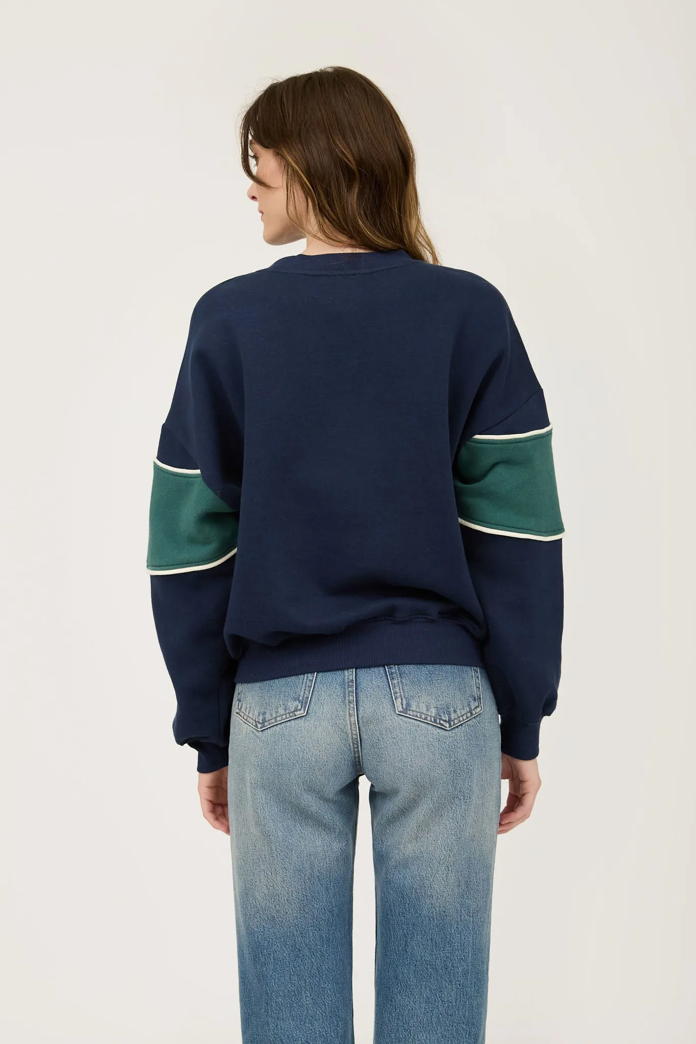 COLORBLOCK STRIPE LONG SLEEVE KNIT TOP sold by Blu Pepper product image thumbnail 2