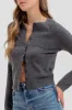 ROUND NECK BUTTON DOWN LONG SLEEVE CARDIGAN sold by Blu Pepper