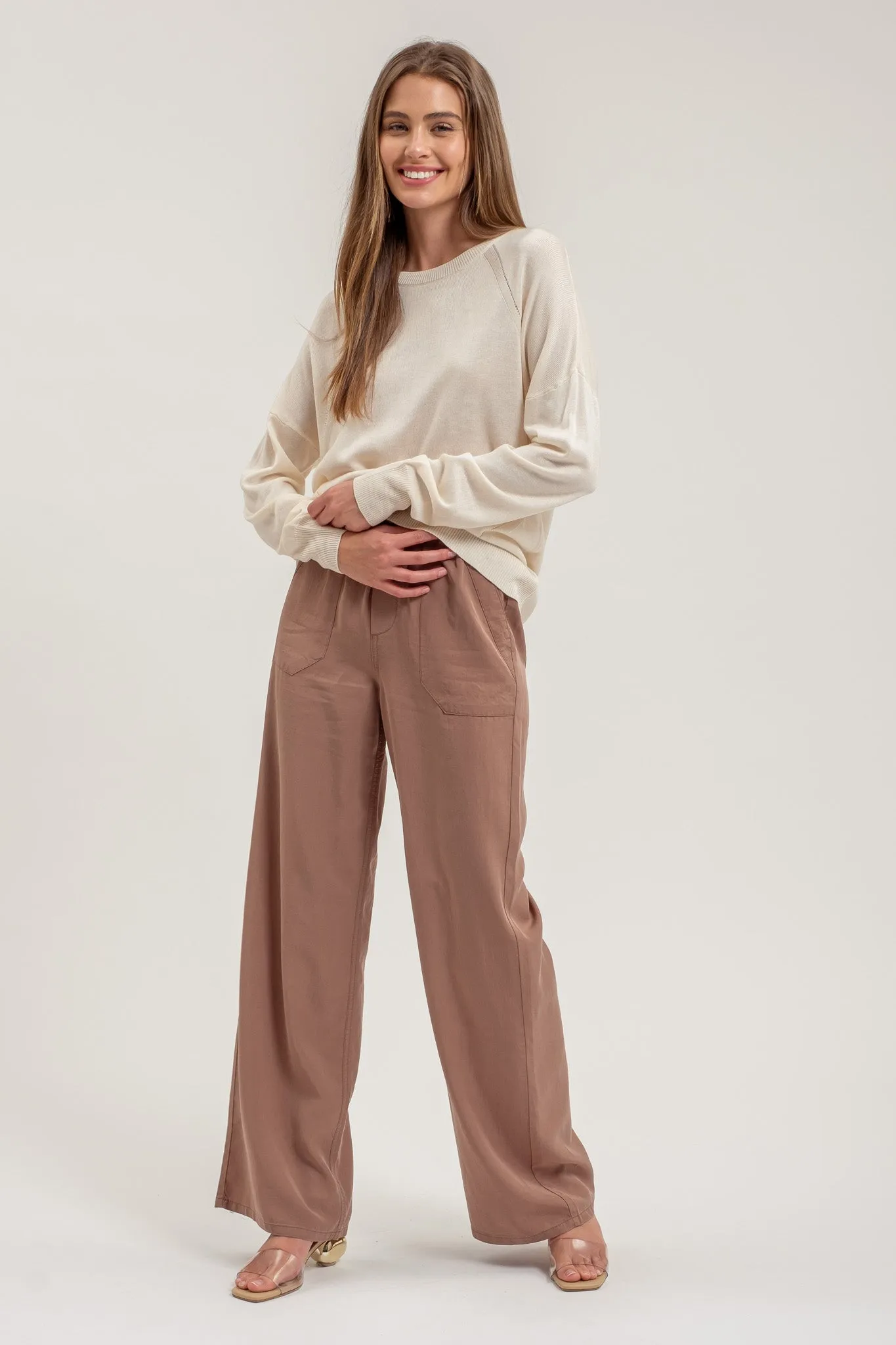 SOLID BACK BUTTONED PULLOVER SWEATER sold by Blu Pepper product image thumbnail 5