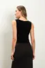 VELVET BOAT NECK SLEEVELESS KNIT TOP sold by Blu Pepper