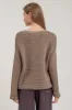CHUNKY KNIT LONG CUFF SLEEVE PULLOVER SWEATER sold by Blu Pepper