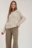 CHUNKY KNIT LONG CUFF SLEEVE PULLOVER SWEATER sold by Blu Pepper