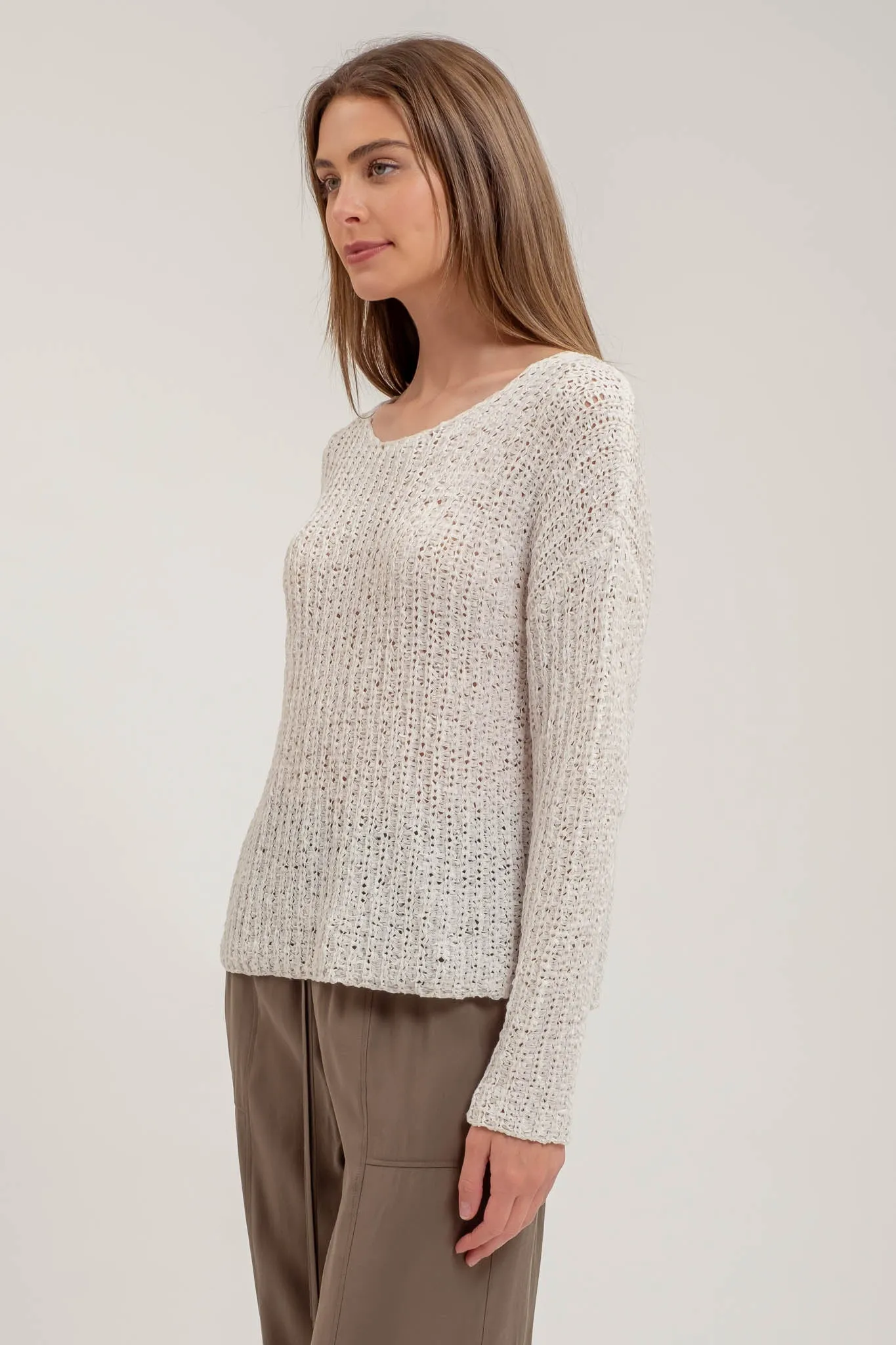 BACK BUTTONED KNIT PULLOVER sold by Blu Pepper product image thumbnail 3
