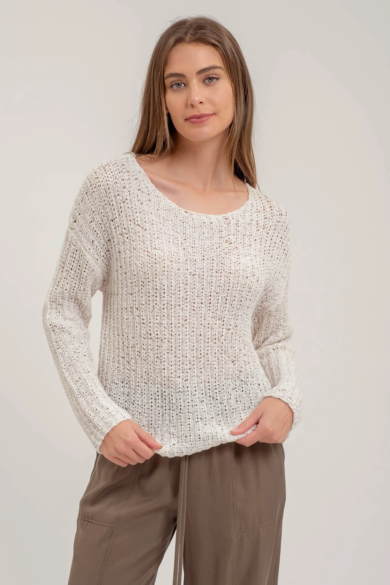 BACK BUTTONED KNIT PULLOVER sold by Blu Pepper product image thumbnail 5