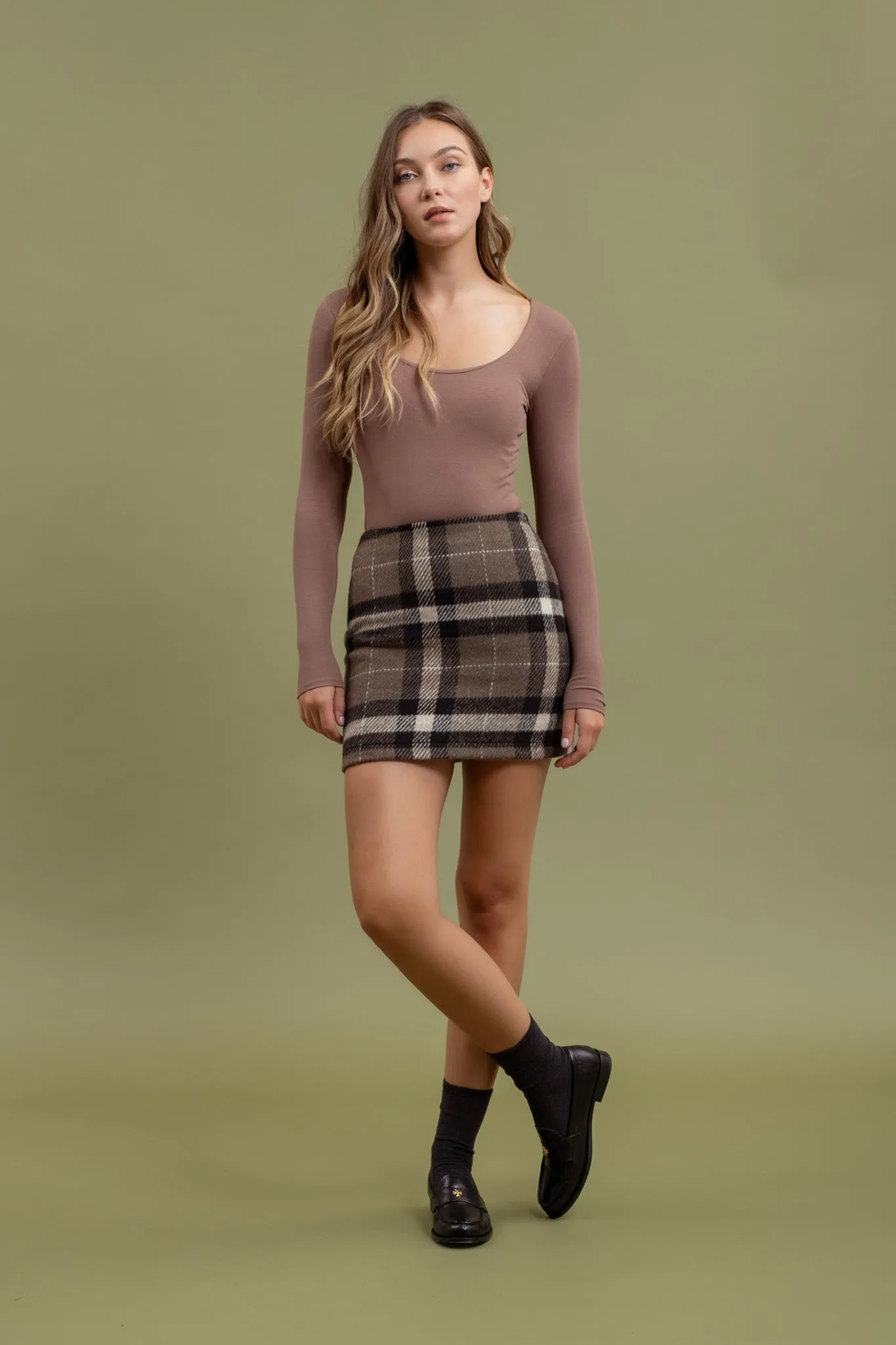 PLAID MINI SKIRT sold by Blu Pepper product image thumbnail 5