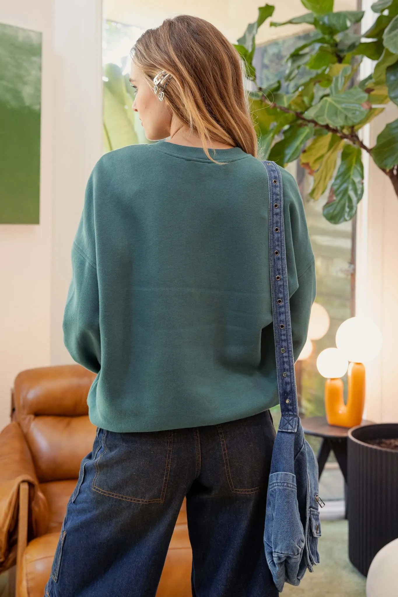 LOS ANGELES PRINT LONG SLEEVE KNIT TOP sold by Blu Pepper product image thumbnail 2