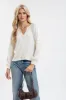SPLIT NECK LONG EXTENDED SLEEVE RAGLAN KNIT TOP sold by Blu Pepper