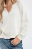 SPLIT NECK LONG EXTENDED SLEEVE RAGLAN KNIT TOP sold by Blu Pepper