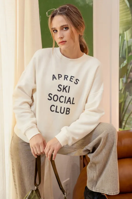 SOCIAL CLUB PRINT LONG SLEEVE KNIT TOP sold by Blu Pepper