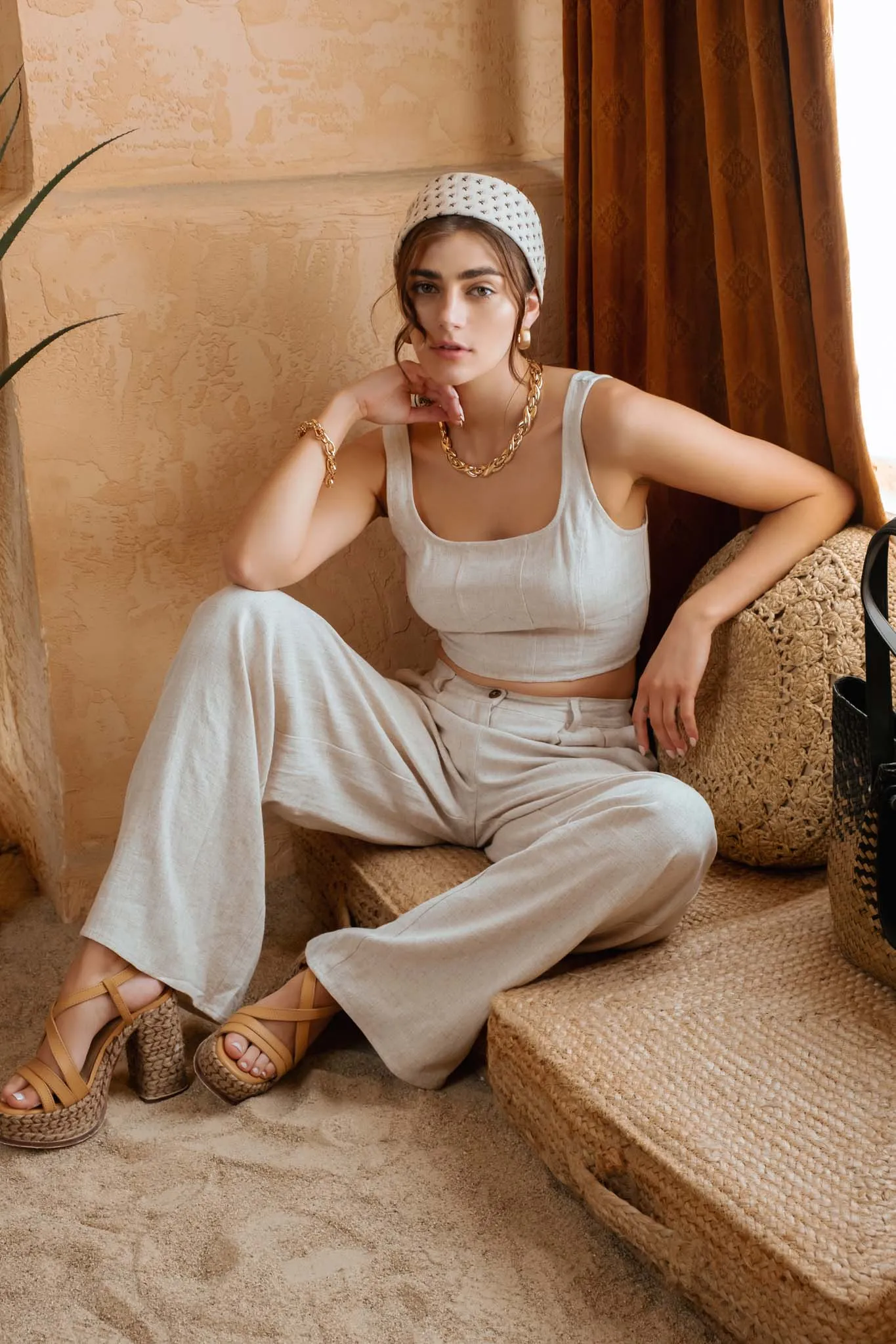 SQUARE NECK SLEEVELESS CORSET CROP TOP sold by Blu Pepper product image thumbnail 4