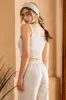 SQUARE NECK SLEEVELESS CORSET CROP TOP sold by Blu Pepper