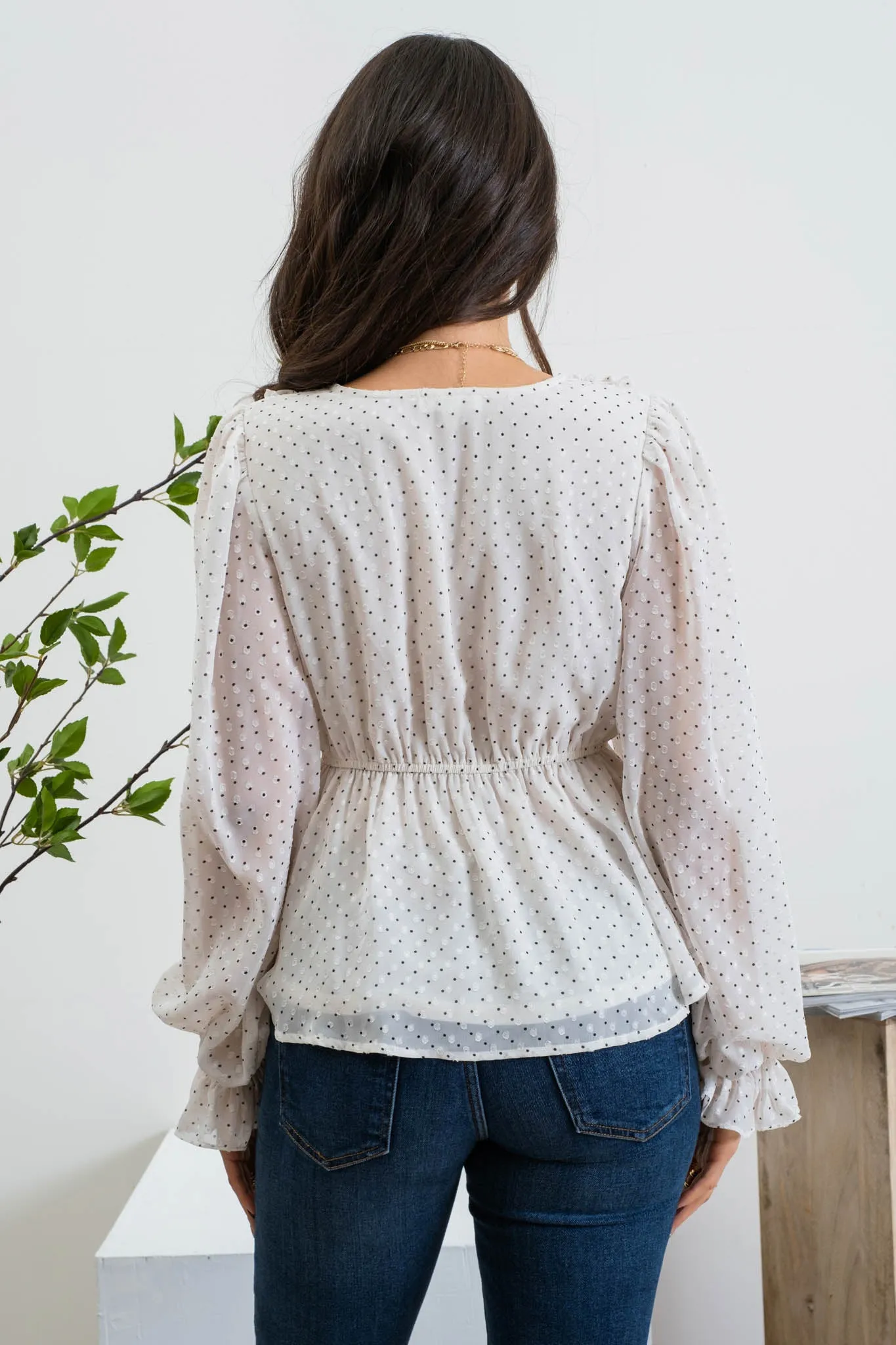 POLKA DOT SWISS TOP sold by Blu Pepper product image thumbnail 2