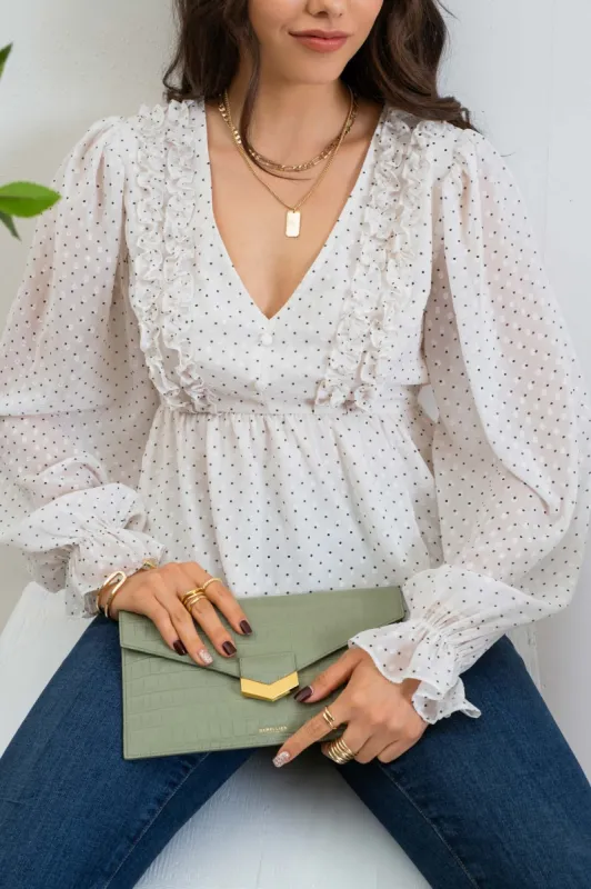 POLKA DOT SWISS TOP made by Blu Pepper