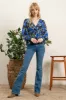 V NECK FLORAL TOP sold by Blu Pepper