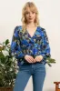 V NECK FLORAL TOP sold by Blu Pepper