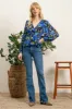 V NECK FLORAL TOP sold by Blu Pepper