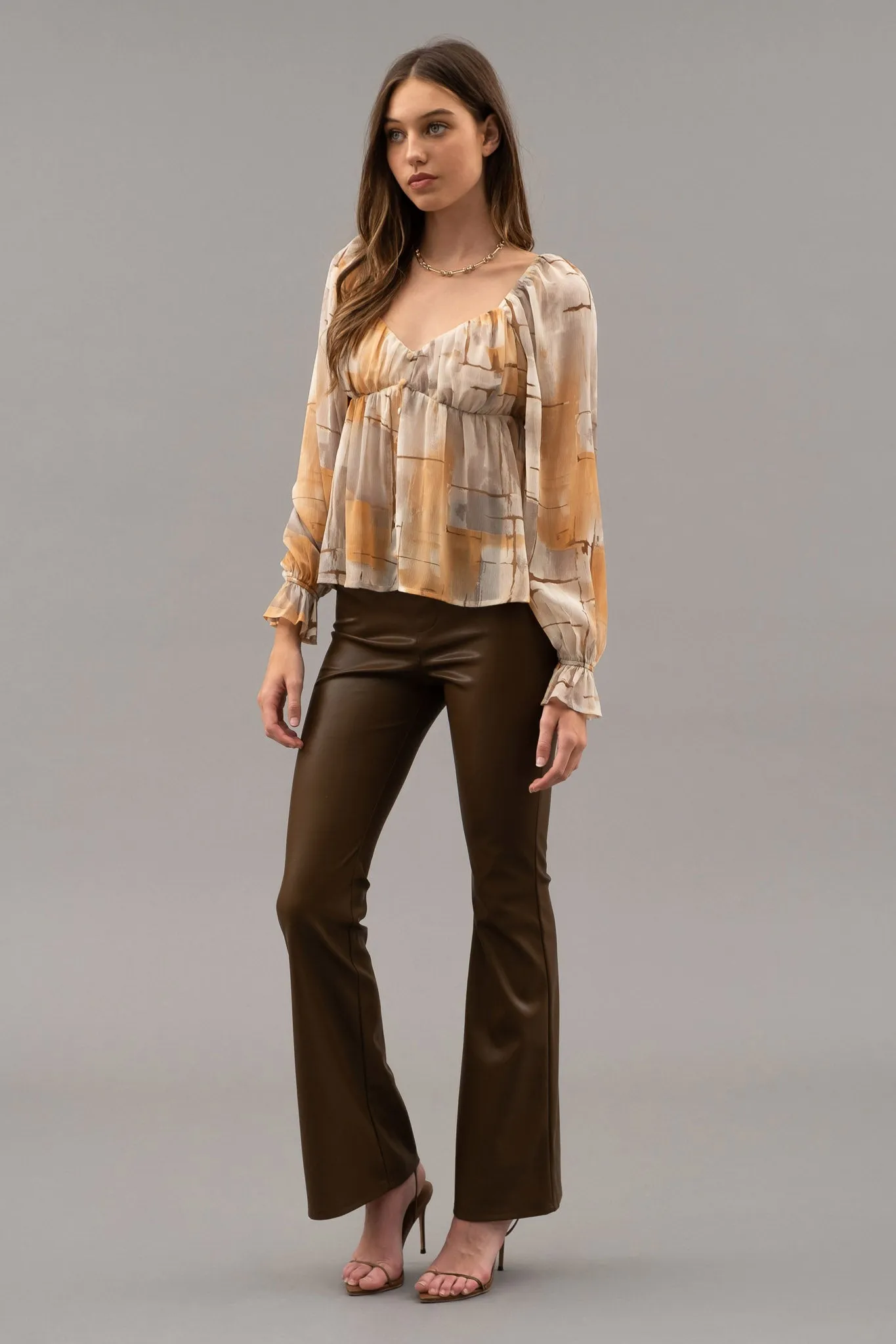 MULTICOLOR PEASANT BLOUSE sold by Blu Pepper product image thumbnail 3