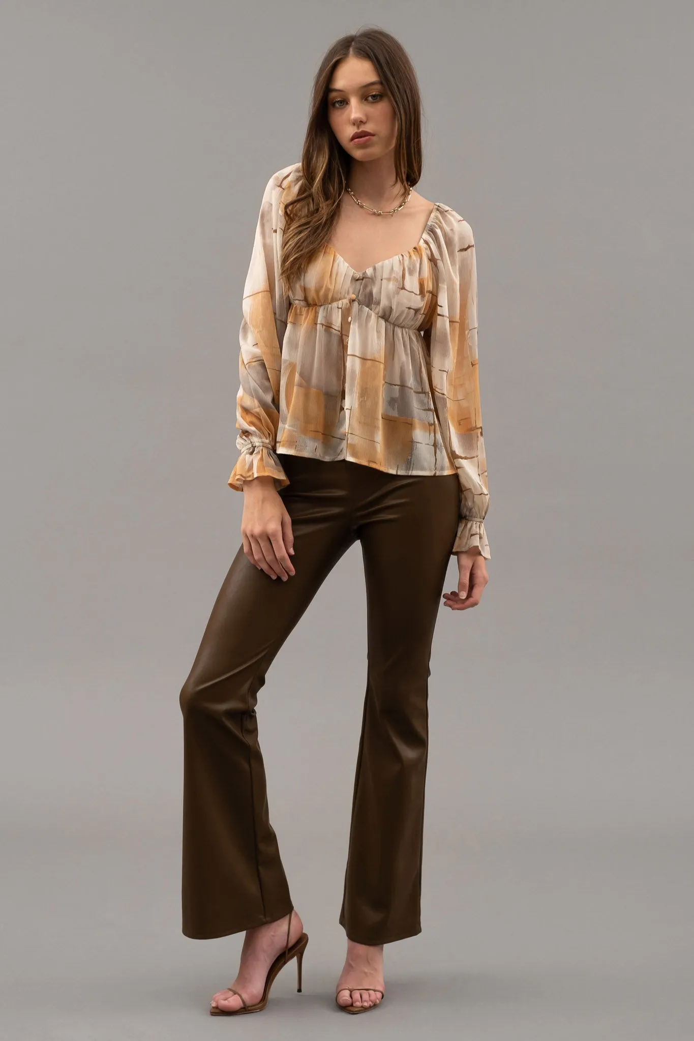 MULTICOLOR PEASANT BLOUSE sold by Blu Pepper product image thumbnail 5