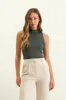 SLEEVELESS MOCK NECK SWEATER KNIT TOP sold by Blu Pepper