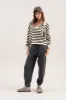 STRIPE SPLIT NECK LONG SLEEVE KNIT SWEATER sold by Blu Pepper
