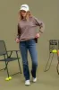 STRIPED RAGLAN SLEEVE KNIT TOP sold by Blu Pepper