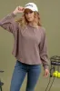STRIPED RAGLAN SLEEVE KNIT TOP sold by Blu Pepper