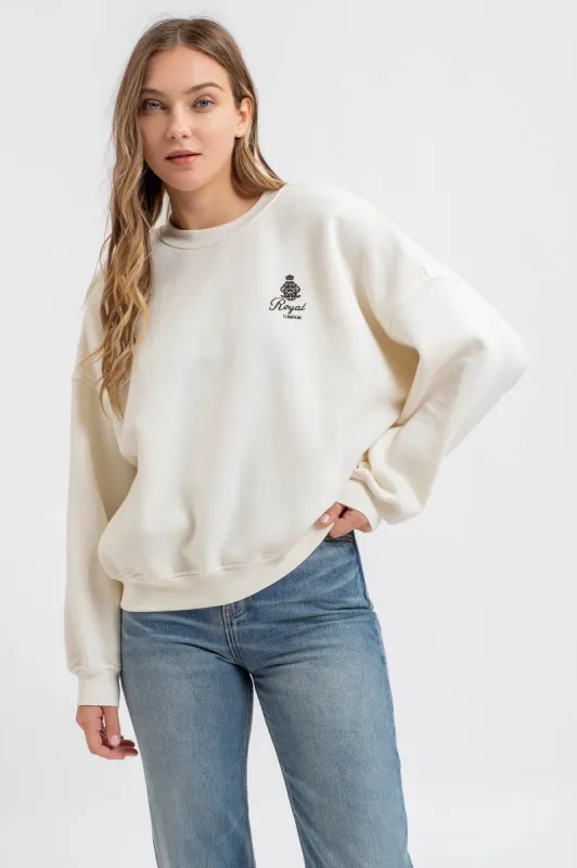 OVERSIZED FRENCH TERRY PULLOVER sold by Blu Pepper
