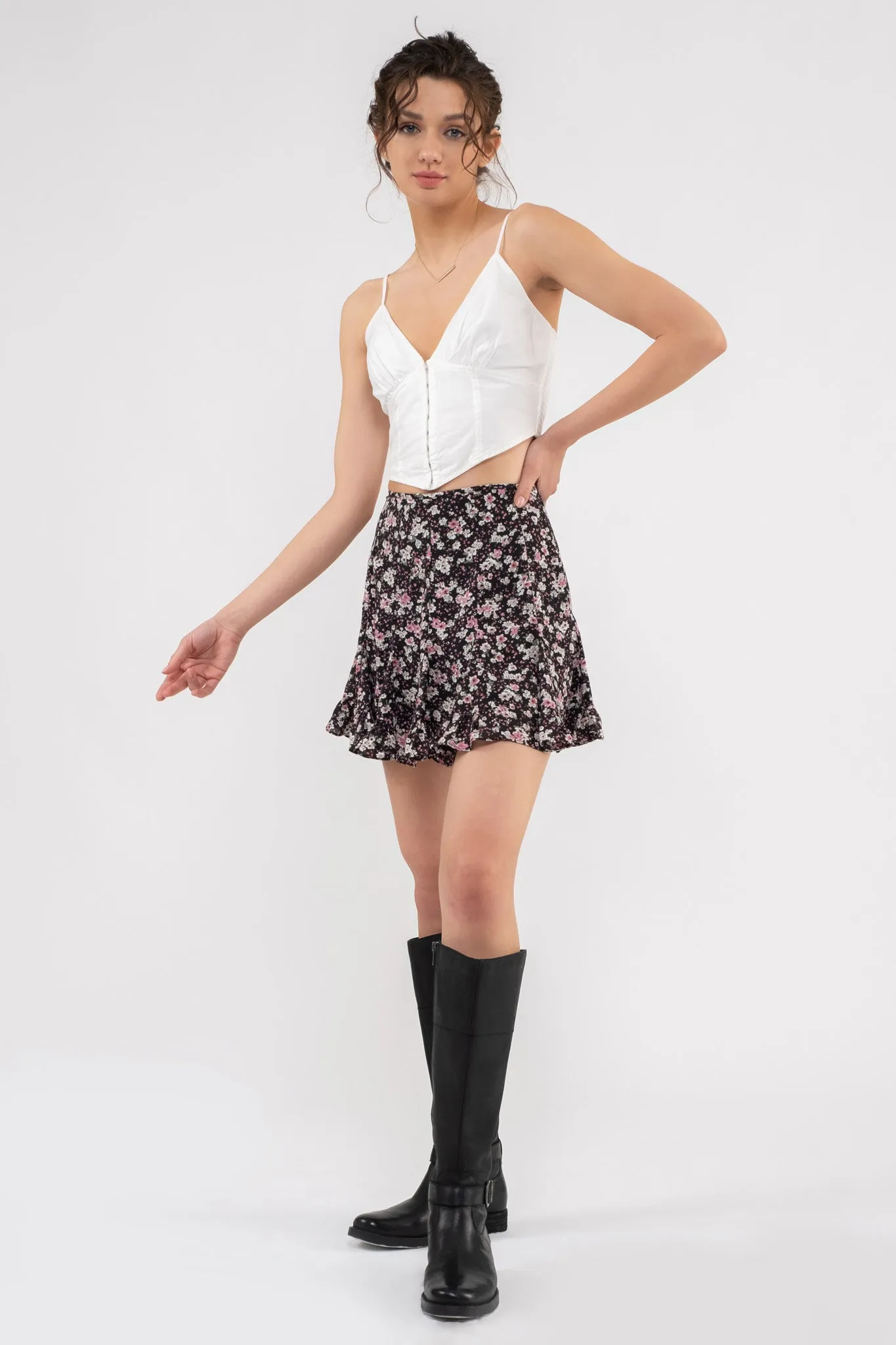 FLORAL MINI SKIRT sold by Blu Pepper product image thumbnail 3