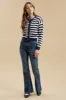 STRIPE CREW NECK KNIT CARDIGAN sold by Blu Pepper