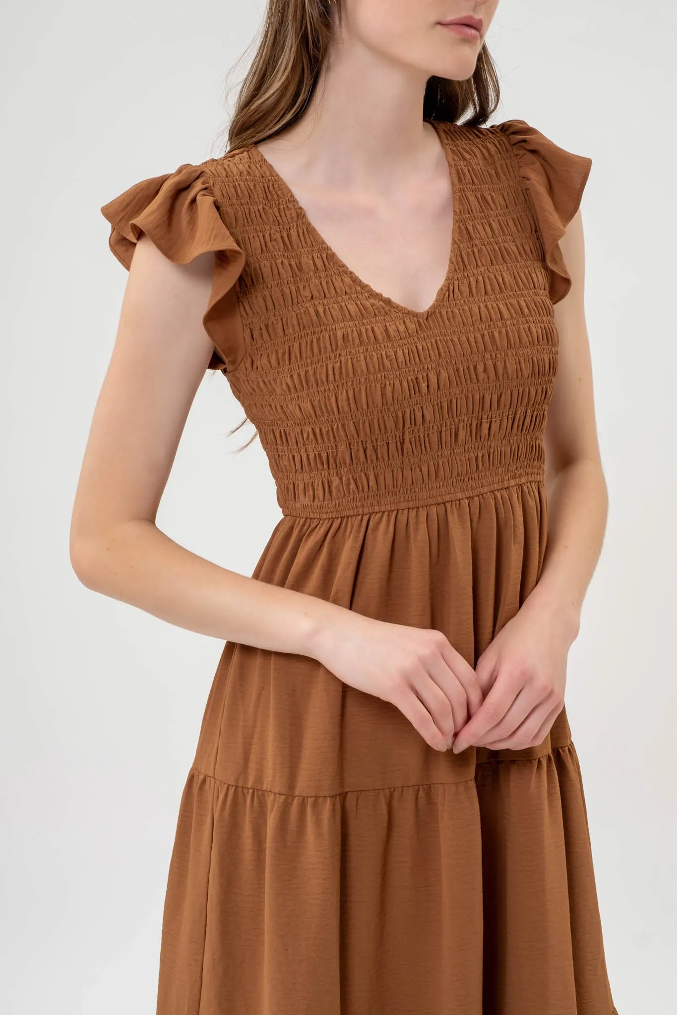 FLUTTER SLEEVE MAXI DRESS sold by Blu Pepper product image thumbnail 4